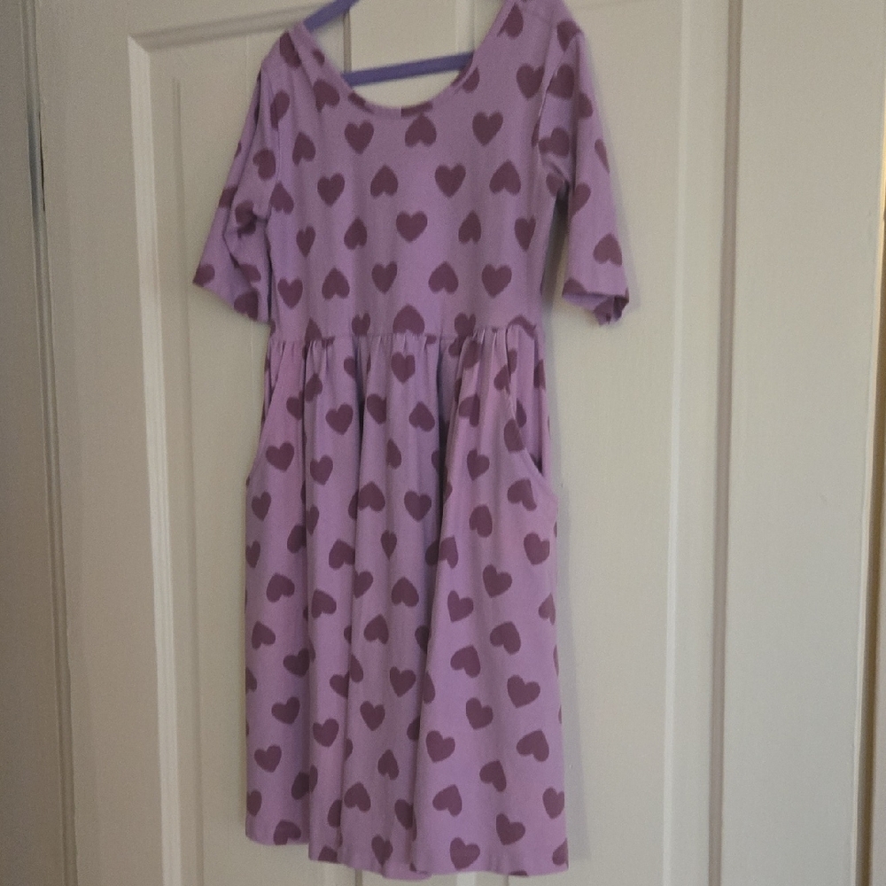 Hanna Andersson Lavender Heart Dress